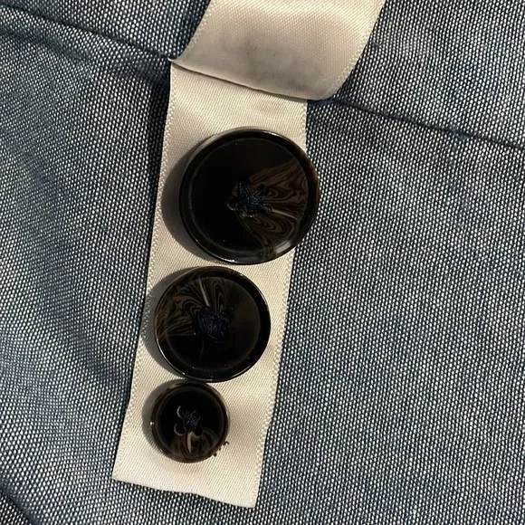 ASOS Trench Coat Navy Blue Size XXS - Picture 5 of 5